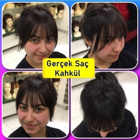 Resim Gerçek Saç Tak Çıkar Kakül Her Renk Mevcut 