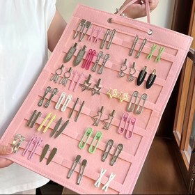 Resim Keçe Saç Aksesuarı Düzenleyici, Duvara Monte Edilen Başbandı ve Prenses Saç Tokası Saklama Çantası, Kolay Erişim ve Sergileme, Çeşitli Oda Türleri İçin Çok Yönlü 