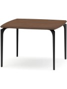 Resim Bürotime Arte Sehpa Bold Deri Kare Taba & Siyah 