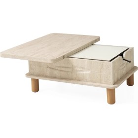 Resim Akıllı Laptop Sehpa Yemek Masası Orta Sehpa Beyaz Tomris 