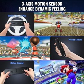 Resim Gamrombo Motion Plus Wii Controller 2 Pack, Wii Remote Controller, with Silicone Case and Wrist Strap, Wii Remotes for Nintendo Wii/Wii U with Motion Plus, Dual Vibration 