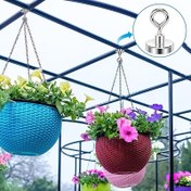 Resim Güçlü Neodimyum Demir Mıknatıs - Ağır Hizmet Tipi Duvara Monte Metal Mıknatıslar, Gömme Cıvata Delikli, Paslanmaz Kaplama Tasarım, Balıkçılık Ekipmanları ve Metal Eşyalar İçin Güvenli Çıkarma, Şık Duvar Montajı 
