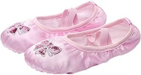 Resim GALPADA Çocuk Bale Ayakkabıları Çocuk Terlikleri Kız Bale Ayakkabıları Taban ları Pointe Terlik Uygulama Çocuklar Yoga ları Şerit Terlik 