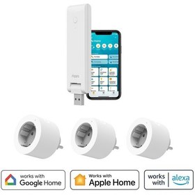 Resim Aqara Akıllı Kontrol Hub E1 Ve 3 Adet Tekli Priz 