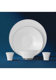 Resim Nehir Siena Platin Majestic 57 Parça Porselen Yemek Takımı 