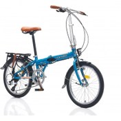 Resim Corelli Just 1.0 V Fren Altus 8 Vites 20 Jant Katlanır Bisiklet Mavi Kahve 