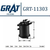 Resim GRAT 11303 MAZOT FİLTRESİ KANGOO MEGANE II LAGUNA II MASTER 1.9 D 