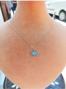 Resim Firuze Gümüş Aşkın Göz Modeli Nazar Boncuklu Gümüş Kolyef1600946 