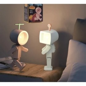 Resim Robot Şeklinde Masa Lambası 