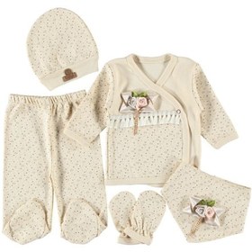 Resim Mdm Organik Gül Aksesuarli 5'li Zibin Seti Krem 