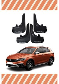 Resim Fiat Egea Cross Tüm Kasalar Racing Yazılı 4'Lü Tozluk Çamurluk Pa 