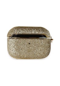 Resim Apple Uyumlu AirPods Pro 2 2.nesil Spell Simli Kılıf - Gold Düz Renkli 