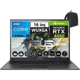 Resim ASUS Vivobook 16X I9 13900H 32GB Ram 512GB SSD 16 Inç Wqxga 120HZ 8GB/RTX4060 WIN11PRO WK3605VV-N1070W37 