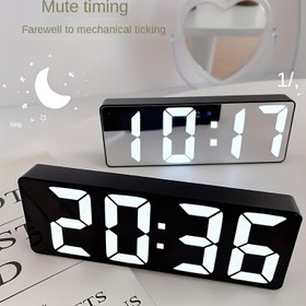 Resim Sesli Kontrol ile Moda LED Dijital Alarm Saati, Sıcaklık Gösterimi ile Dijital Alarm Saati - Ayarlanabilir Parlaklık, Çift Güç Kaynağı, USB veya 3 AAA Pil ile Kullanılabilir (Piller Dahil Değil), Beş Önemli Tatil Hediye Fikri, Noel, Cadılar Bayramı, Sevgililer Günü, Paskalya, Şükran Günü vb., Ev Ofisi Öğrencisi için İdeal, Ev Dekorasyonu için Mükemmel 