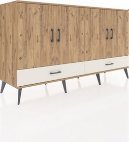Resim Hyperion Konsol 6 Raflı 2 Çekmeceli 4 Kapaklı 176x44x99 Çam-çam/a Çam-çam/aytaşı 