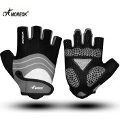 Resim Liangduo Shop 095-GRİ Tarzı S Beden Bıkıngmoreok Bisiklet Eldiveni Yarım Parmak Bisiklet Eldiveni 5mm Sıvı Jel Pedleri Bisiklet Eldiveni Şok Emici Dağ Bisikleti Eldivenleri (Yurt Dışından) 