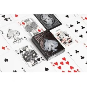 Resim Renklimestore Dragon Gümüş Folyo Premium Oyun Kartları, 1 Güverte 