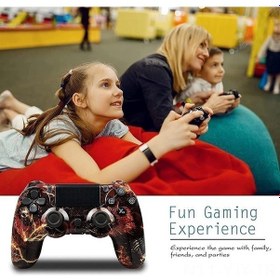 Resim Geekyou Ps4 Kablosuz Oyun Kumandası: Çift Titreşim, Gyro Sensör Ve Hızlı Şarj Özellikli Bluetooth Kontrol Cihazı 