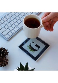 Resim Decorita Cam Bardak Altlığı G Harfli Tasarım 4'lü Takım 10 x 10 CM Çok Renkli 
