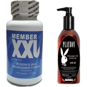 Resim Hintohu Member Xxl Erkeklere Özel 60lı + Playboy 120 Ml Masaj Yağı 