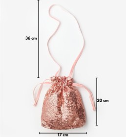 Resim Rose Pul Payetli Kız Çocuk Çanta - Rose / Tek Ebat 