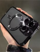 Resim Fibaks İphone 13 Pro Max Uyumlu Kılıf Kamera Lens Korumalı Magsafe Şarj Kilifi Şeffaf Renkli Yumuşak Kapak 