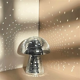 Resim Disco Mantar Aynası Dekorasyonu, Gümüş Sarı Renk, Ev, Bar, Parti ve Masa Dekorasyonu için Uygun | Tatil Noel Dekorasyonu, Plastik, Elektrik Gerektirmez, Yansıtıcı Yüzey, Modern Sanat Tasarımı, Tatil Dekorasyonu | Renkli Dekorasyon | Aynalama Etkisi, Mantar Dekorasyonu 