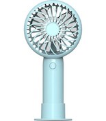 Resim Mini El Tipi Küçük Vantilatör Renkli Vantilatör Taşınabilir Sessiz 3886 Gök Mavisi 