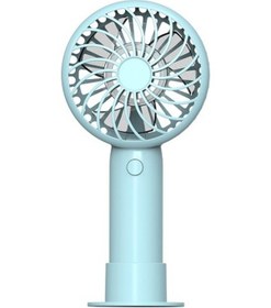 Resim Mini El Tipi Küçük Vantilatör Renkli Vantilatör Taşınabilir Sessiz 3886 Gök Mavisi 