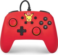 Resim Nintendo Switch için kablolu PowerA kontrol cihazı - Gülen Pikachu, Gamepad, oyun kumandası, kablolu kumanda, resmi lisanslı 