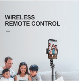 Resim Asfal 70 Cm Bluetooth Kumandalı Gimbal, Telefon Sabitleyici Selfie Çubuğu, Katlanabilir Taşınabilir Tripod 