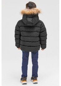 Resim Benittokids Erkek Çocuk Natürel Kürklü Mont 51289 Siyah 