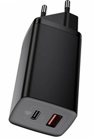 Resim Baseus 65w Pd Quick Charging Çift Girişli Type-c Ve Usb Iphone Hızlı Şarj Adaptörü 8/x/xs/xr/11/12 Iphone TX56FG4R64001 