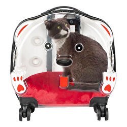 Resim Pawbuddy Clear Companion - Şeffaf Tekerlekli Evcil Hayvan Taşıma Çantası Bloominbag