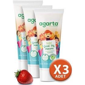 Resim Agarta Doğal Çocuk Diş Macunu 3 x 75 ML 