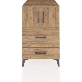 Resim Kronos Komodin Tek Raflı 2 Çekmeceli 2 Kapaklı 60X59X96 Çam-Çam 