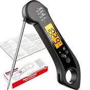 Resim 1 Adet THERMOMELOVE Dijital Gıda Termometresi, Buzluk Tabanlı, Paslanmaz Termometre, Buzdolabı ve Et Ölçer (Dondurucu, Yavaş Pişirici için) - Hijyenik Sıcaklık Ölçümü, 304 Kalite 