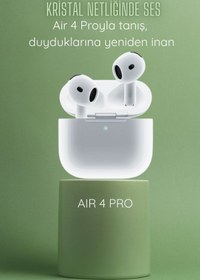 Resim TARÇIN Air 4 Pro Bluetooth Kulaklık 4.nesil H2 Çipli Kristal Netliğinde Batarya Ios Android Uyumlu Kulaklık 