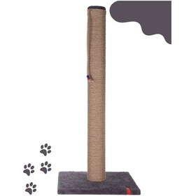 Resim 90cm Catnipli Kalın Borulu Dev Tırmalama Tahtası Antrasit Minder Yüzey 