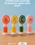 Resim CLNK 2 Si 1 Arada Mini Fan Vantilatör Masaüstü El fanı Turbo Üfleme Telefon Standlı Şarjlı Vantilatör 