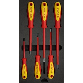 Resim İzeltaş 4140 00 9106 1000V Izoleli Elektrilçi Tornavida Seti 6 Parça 