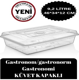 Resim Deembro Gastronom/gastronorm Küvet Kapaklı Gastronomi Küveti Tekne 9,2 Lt Ekmek Pizza Pide Hamur Teknesi gastranom küvet gastronom küvet 
