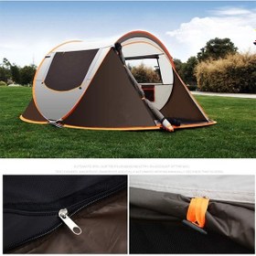 Resim Valkyrie 3-4 Kişilik Hızlı Kurulum Otomatik Kamp Çadırı Sineklikli Çift Pencereli Su Geçirmez 240x150x110cm 4 Mevsim Beyaz 