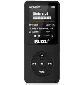 Resim Ruizu X02 Ultra İnce MP3 Çalar 8GB FM Radyo Siyah 