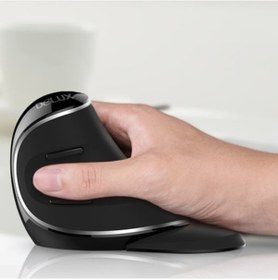 Resim Delux M618 Plus 1600 DPI Kablosuz Dikey Ergonomik Mouse 