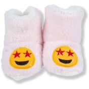 Resim Emojili Yumuşak Dokulu Açık Pembe Panduf 