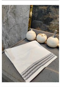 Resim Sher Çi Zgi Li El Havlusu 30x50 Beyaz - Gri 