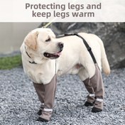 Resim Nightsafe, Yansıtıcı Su Geçirmez Köpek Botları - Kaymaz, Sonbahar & Kış Yürüyüşleri için Sıcak Evcil Hayvan Ayakkabıları, Makinede Yıkanabilir, Küçükten Büyük Irklara Uygun 