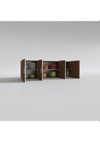 Resim Kenzlife hazır mutfak silvanus cvz 060*180*22 mutfak banyo dolabı kapaklı raflı 