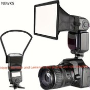 Resim NEWKS Katlanabilir ve Taşınabilir Kamera Speedlite Flaş Softbox ve Reflektör Difüzör Seti - Canon, Nikon ve Diğer SLR Kamera Flaşları için Uygun - Neewer TT560, TT850, TT860, NW561, NW670, VK750II Flaş - Taşıma Çantası Dahil 